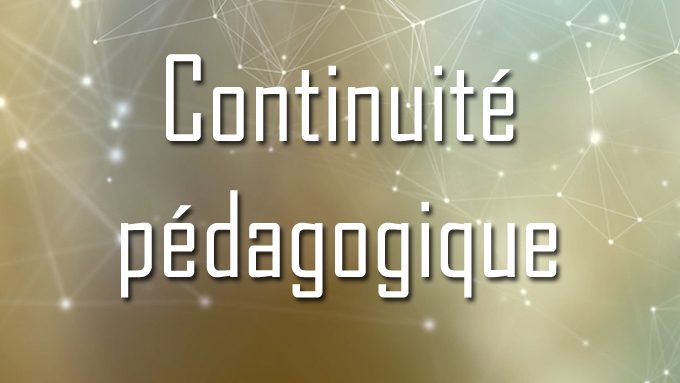 Point continuité pédagogique semaine 1