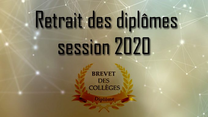 Retrait des diplômes – session 2020